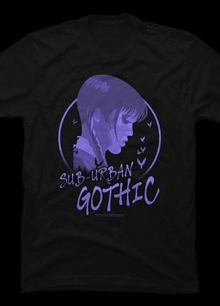 Футболка wednesday: sub-urban gothic unisex