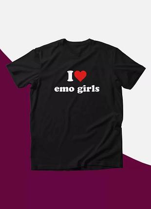 Футболка i love emo girls unisex
