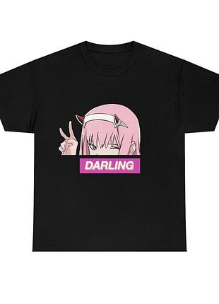 Футболка darling in the franxx zero two unisex