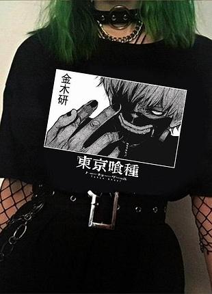 Футболка аниме кен канеки - токийский гуль unisex