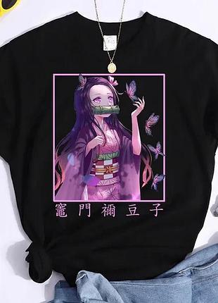 Футболка аниме «demon slayer» unisex