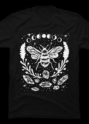 Футболка honey bee moon phases & crystals unisex