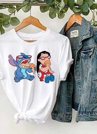 Футболка лило и стич unisex