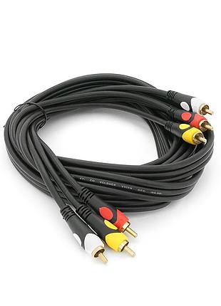 Кабель audio-video 3rca > 3rca, пакет, длина 3 м., q100
