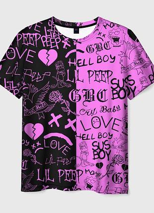 Футболка 3d "lil peep"