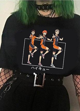 Футболка аниме «haikyu!!» unisex