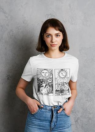 Футболка солнце и луна таро unisex