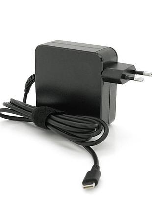 Блок питания merlion new для ноутбука lenovo 65w штекер type-c, длина 0,9м + кабель питания