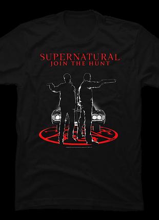 Футболка supernatural winchester brothers silhouette unisex