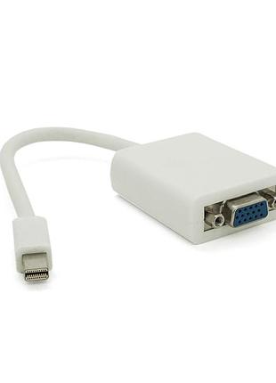 Конвертер mini display port (тато) на vga(тато) 30cm, white, 4k/2k, пакет