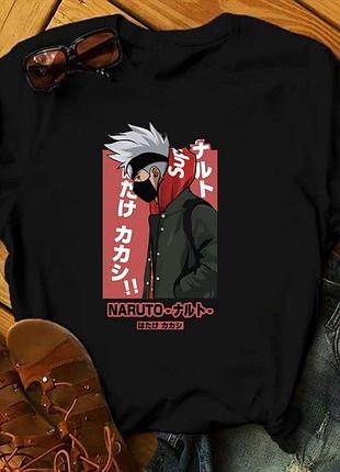 Футболка аниме наруто - какаши хатаке unisex