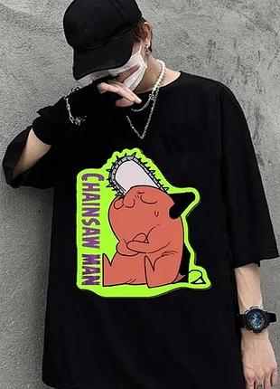 Футболка аниме «chainsaw man - pochita» unisex