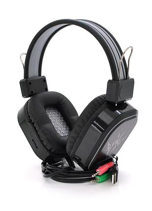 Игровые наушники с микрофоном ikaku ksc-581 zhanlong, black-silver, box