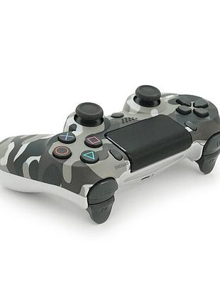 Геймпад brazzers беспроводной для ps4 wireless dualshock 4, разъем для наушников, led light bar, haki-silver, 3.7v, 600mah,