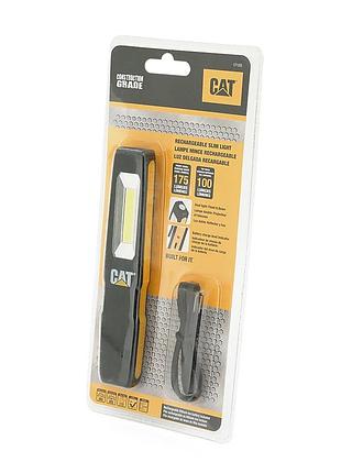Фонарь cat ct1205 slim light, 175lm, 1+1 режим, встроенный аккумулятор, usb кабель, blister