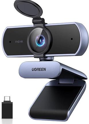 Веб-камера ugreen 4k ultra hd з мікрофоном та захисною кришкою