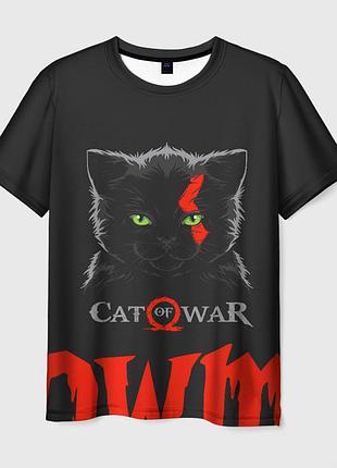 Футболка 3d «cat of war»