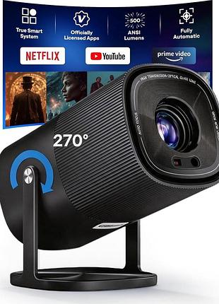 Портативний проектор boldever 1080p 500 ansi з wifi 6 і netflix