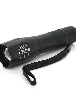 Фонарь ручной varlonpan mx-812-t6, 1led cree xm-l t6, 3w, 5 режимов, zoom, 18650/2800mah (переходник 3*aaa), black, ip44, сзу,