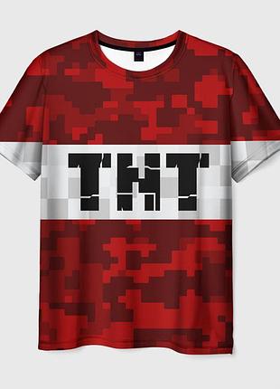 Футболка 3d «minecraft tnt»