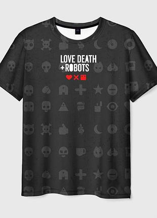 Футболка 3d «love death and robots» unisex
