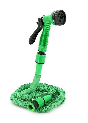 Шланг садовый 2,5-7,5м/25ft + распылитель, насадка на кран, blue/green, box