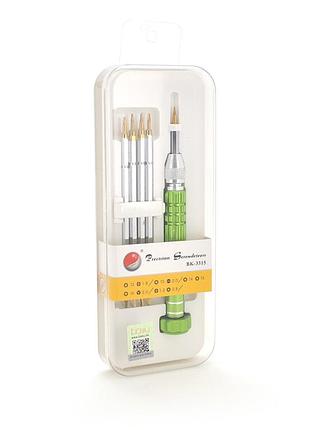 Набір викруток bakku bk-3315 (ручка + torx t2, torx t3, orx t4, torx t5, orx t6, хрест +1.2 мм, хрест +1.8 мм, y-тип y2.0 мм,