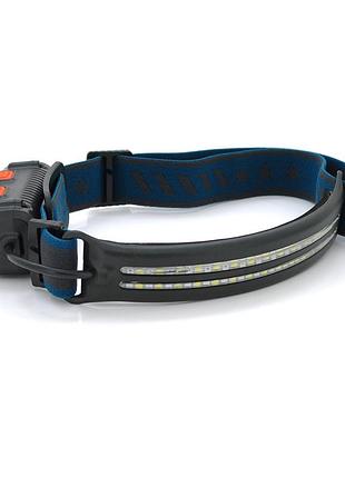 Налобний ліхтарик bailong bl-w690-2-smd+red, 3+1 режим, zoom, корпус-алюміній, водостійкий, ударостійкий, вбудований акумулятор,