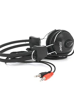 Наушники ведущие jedel jd-808, с микрофоном, black, box