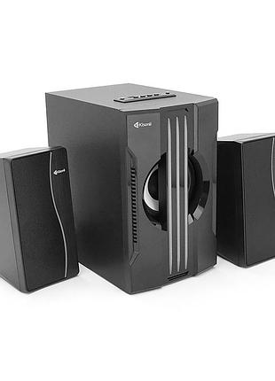 Колонки 2.1 kisonli tm-9100a, для пк и ноутбука, питания 220v + jack 3.5mm, 5w+2x3w, 20hz-20khz, с сабвуфером, bluetooth, black,