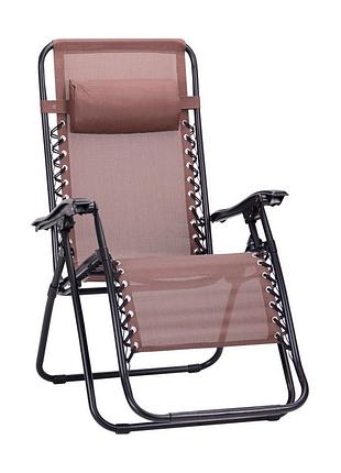 Крісло-шезлонг релакс с3029, 1600*640*1090мм, black/brown, oem
