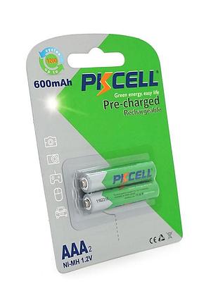 Акумулятор pkcell 1.2v aaa 600mah nimh already charged, 2 штуки у блістері ціна за блістер, q12