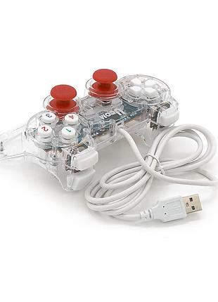 Геймпад brazzers br-ucom провідний для пк, usb 2.0, transparent, blister