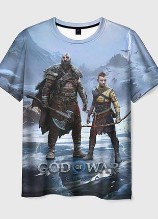 Футболка 3d «god of war - кратос и атрей рагнарек» unisex