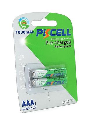 Акумулятор pkcell 1.2v aaa 1000mah nimh already charged, 2 штуки у блістері ціна за блістер, q12