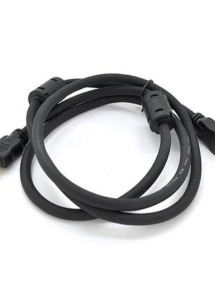 Кабель ritar premium pl-hd348 hdmi-hdmi ultra hd 4k,1080p, 1.5m, v1,4, od-7.3mm, с фильтром, круглый black, коннектор gold, box,
