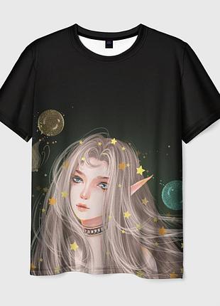 Футболка 3d «lineage 2 - эльфийка и звезды» unisex
