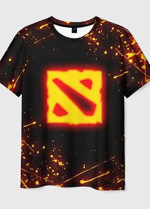 Футболка 3d з принтом «dota 2 fire logo / доту 2 вогненний лого»
