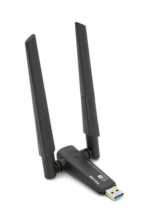 Беспроводной сетевой адаптер wi-fi-usb lv-uac21, ac600, с двойной антенной, 802.11 a/с, 600mb, box