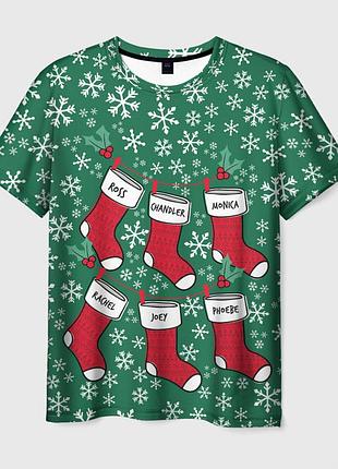 Футболка 3d «socks new year friends»
