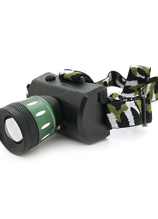 Налобний ліхтарик bailong bl-6966, q5 cree, 3 реж., zoom, корпус-пластик, водостійкий, ударостійкий, 18650 акумулятор сзу + азу,