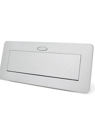 Розетка для пола выдвижная с заземлением j29l, две розетки + 2 * usb, input: ac 100-250v 16a, silver