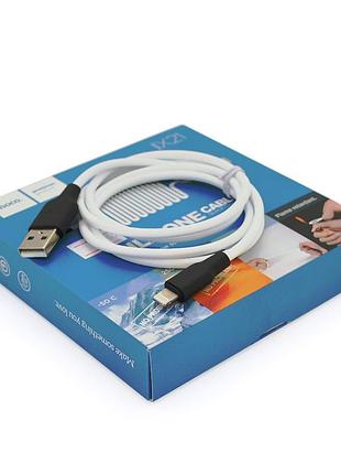 Кабель hoco x21 silicone, lightning-usb, 2.4a, white, длина 1.2 м, box