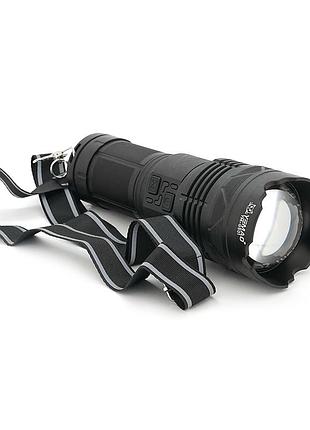 Фонарь поисковый yemao ym-g501 led pm60, 4 режима, индикация заряда, питание от 4*18650, ip65, usb кабель, 245х195х90мм,