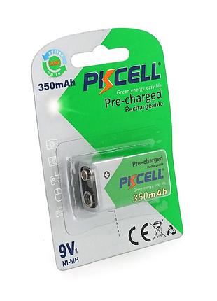 Акумулятор pkcell 9v/350mah, крона, nimh rechargeable battery, 1 штука у блістері ціна за блістер q10