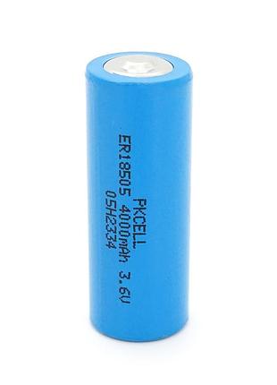Батарейка литиевая pkcell er18505, 3.6v 4000mah, 4 штуки shrink цена по shrink