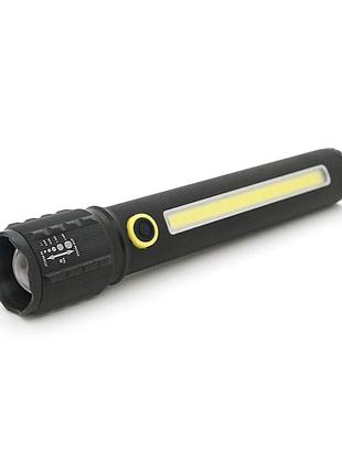 Фонарик bailong bl-c73-p50, алюминий, встроенный аккум, usb кабель, box