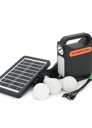 Переносной фонарь ep-391 + solar, функции: powerbank, акб 6v/3000mah, 3 выносные лампочки 3w, 140х60х185мм, box