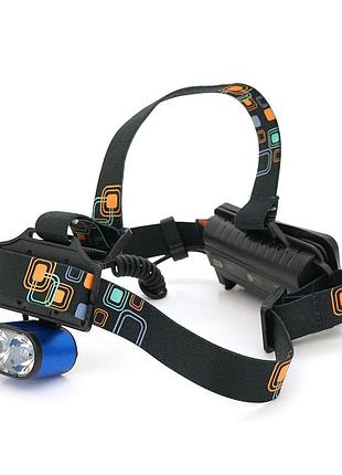 Налобный фонарик bailong k-28, cree xml-t, 3 реж., zoom, корпус-алюминий, водостойкий, ударопрочный, 2*18650 ак-тор, box