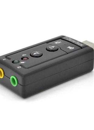 Контролер usb-sound card (7.1) 3d sound (windows 7 ready), oem